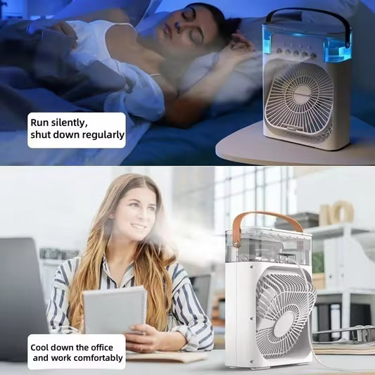 Portable Air Conditioner Fan with 3 Wind Speeds | 3 Spray Unique Modes
