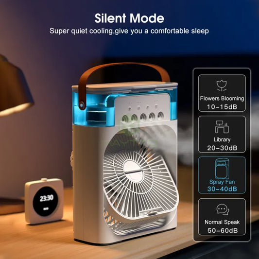 Portable Air Conditioner Fan with 3 Wind Speeds | 3 Spray Unique Modes