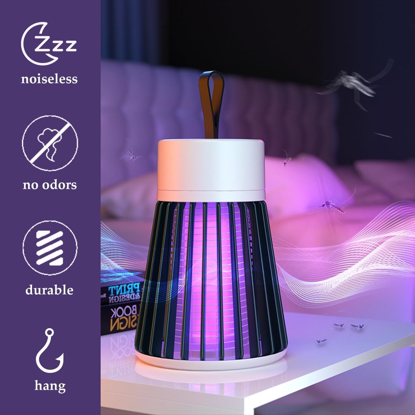 Mosquito Killer Lamp,Portable UV Bug |Zapper Insect Trap for Indoor