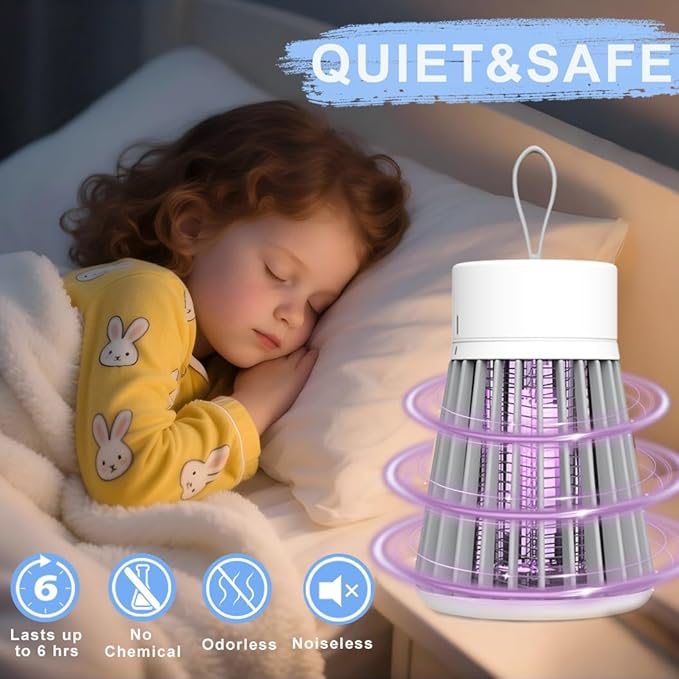 Mosquito Killer Lamp,Portable UV Bug |Zapper Insect Trap for Indoor