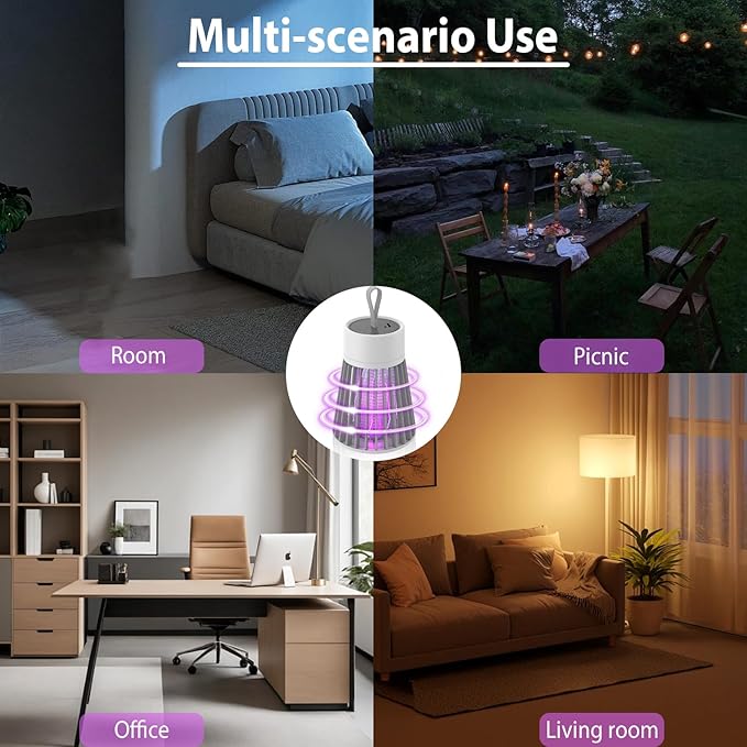 Mosquito Killer Lamp,Portable UV Bug |Zapper Insect Trap for Indoor