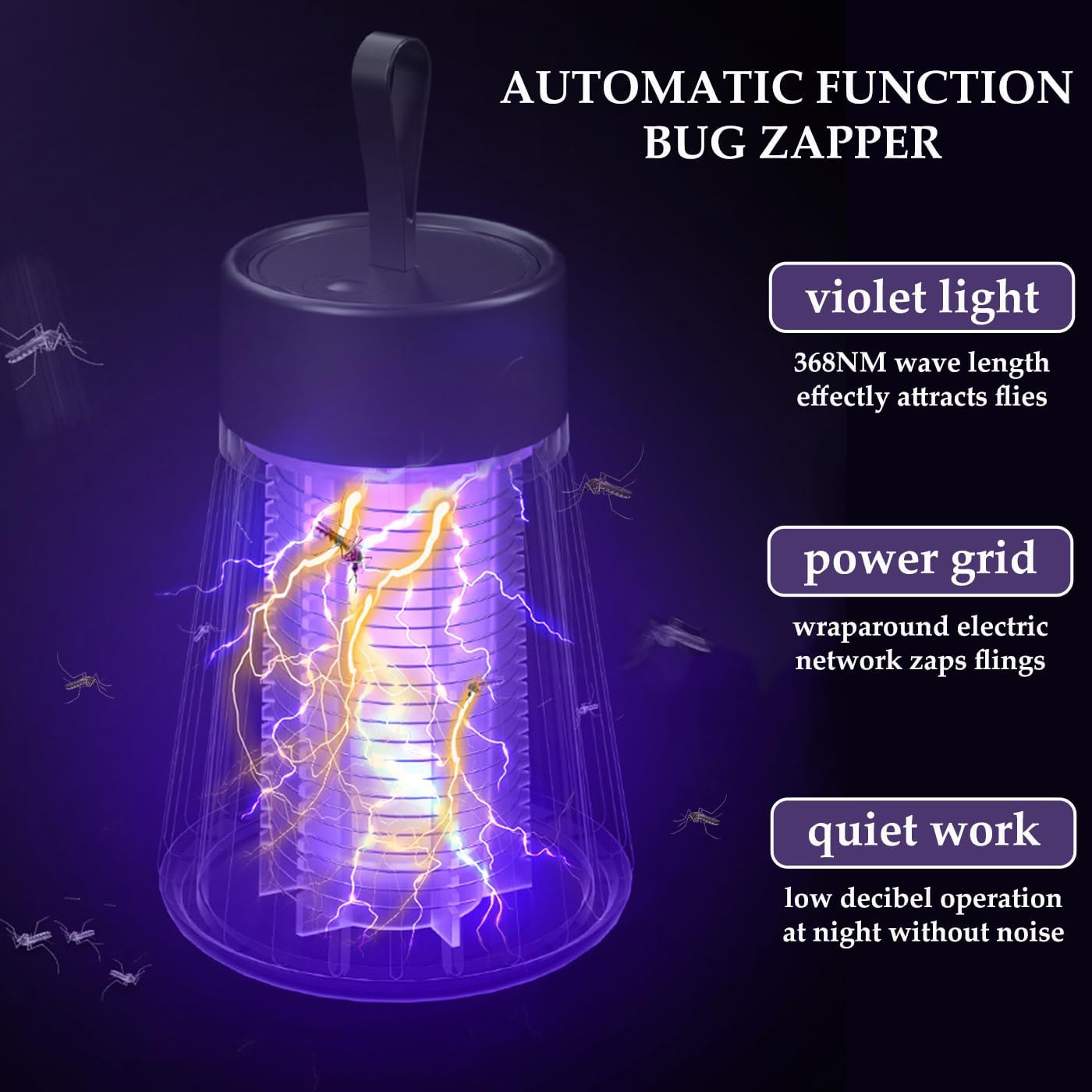 Mosquito Killer Lamp,Portable UV Bug |Zapper Insect Trap for Indoor